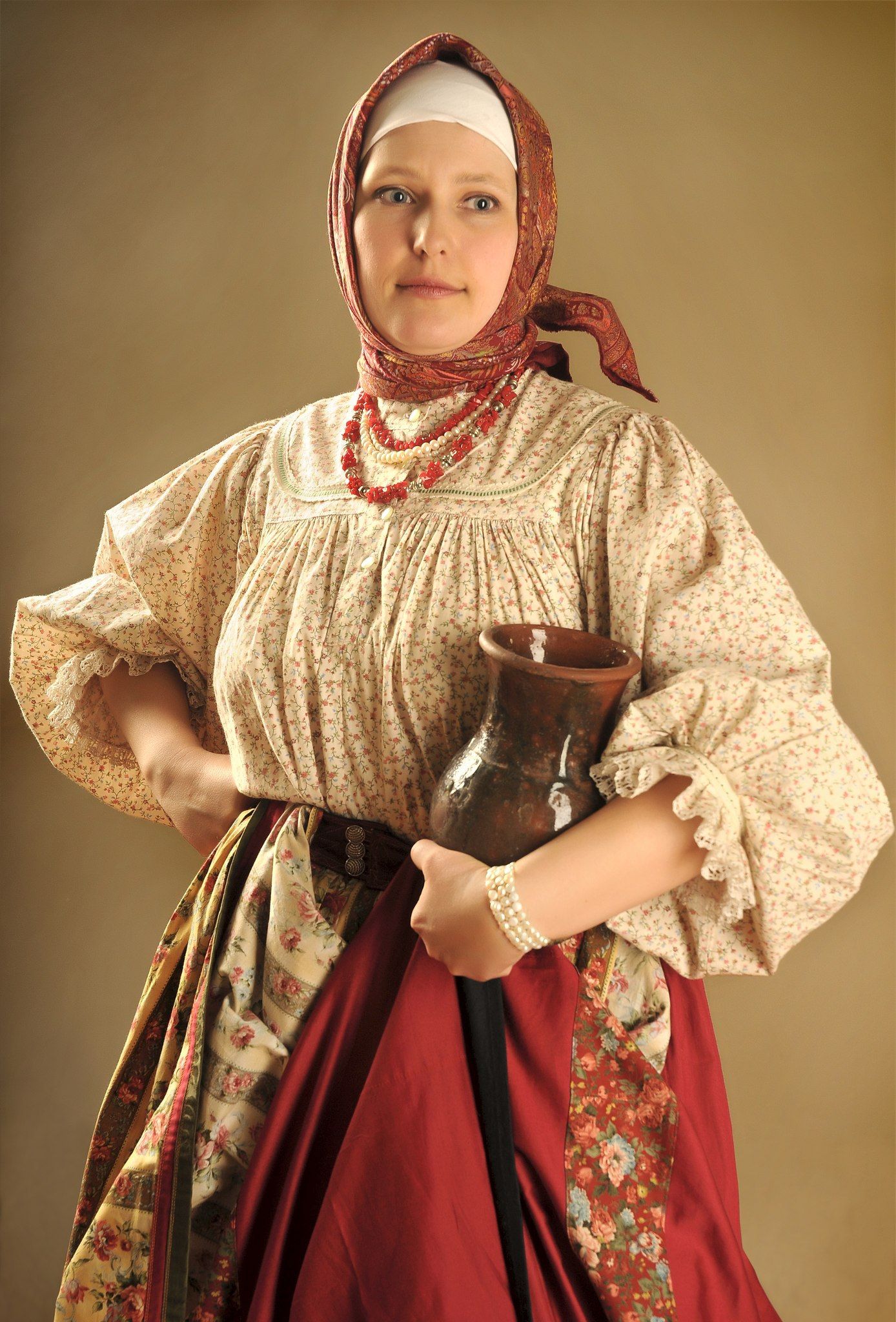 Girls in Slavic costumes in Maracaibo